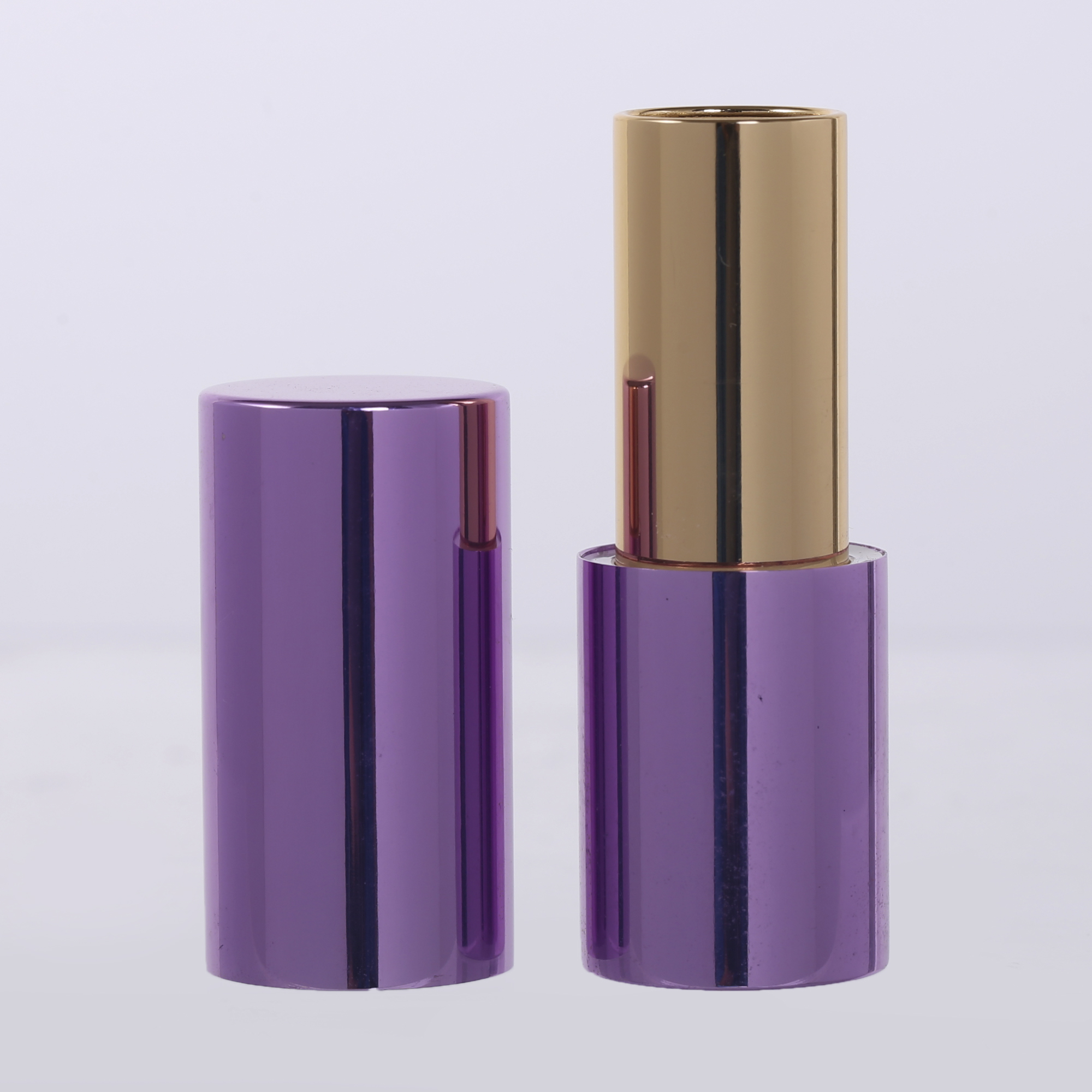 Black Round Magnetic Aluminum Lipstick Container