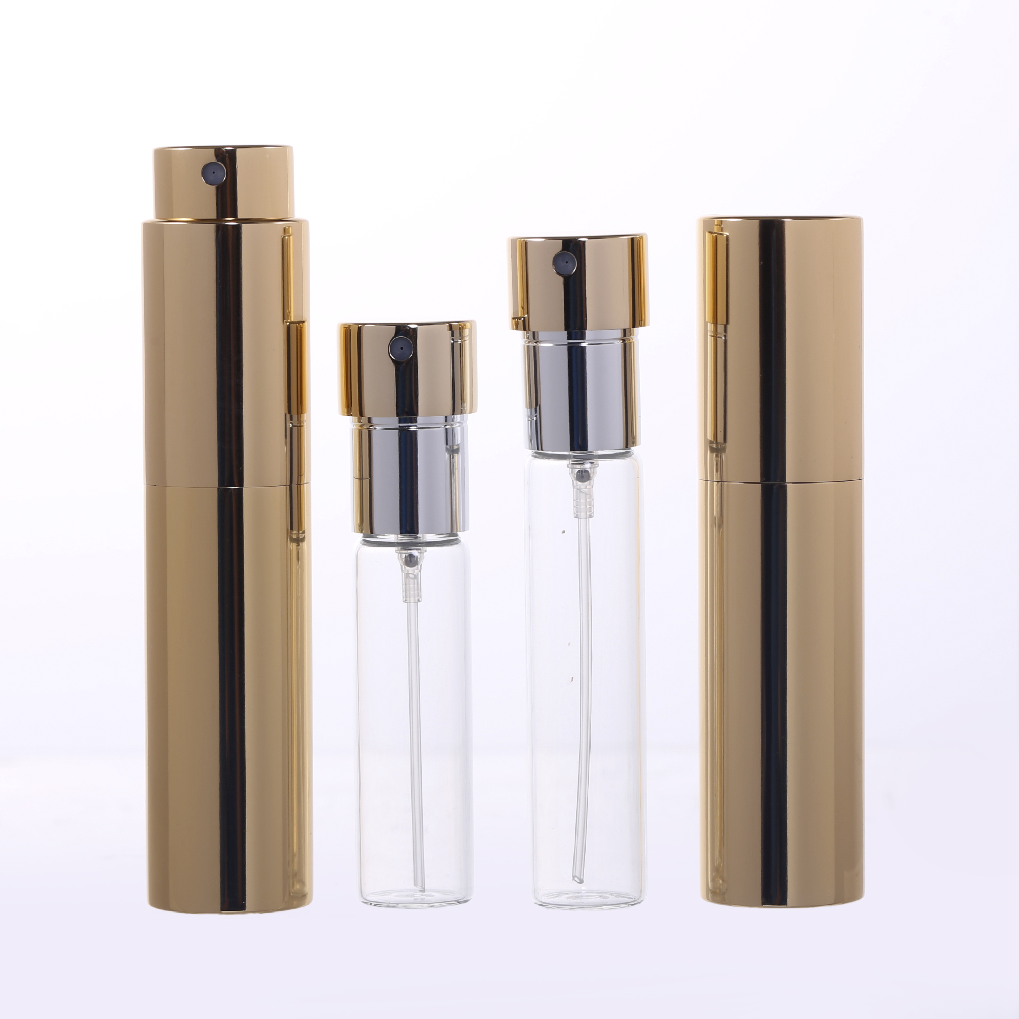 10ml Twist Up Aluminum Refillable Perfume Atomizer Spray Bottle With Glass Inner Bottle Supplier