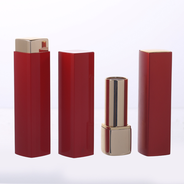 Red Black Square Click Aluminum Lipstick Tubes Manufacturer