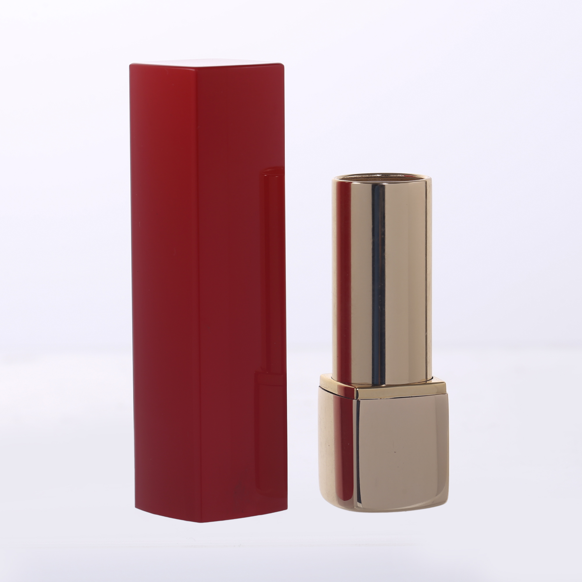 Red Black Square Click Aluminum Lipstick Tubes Manufacturer