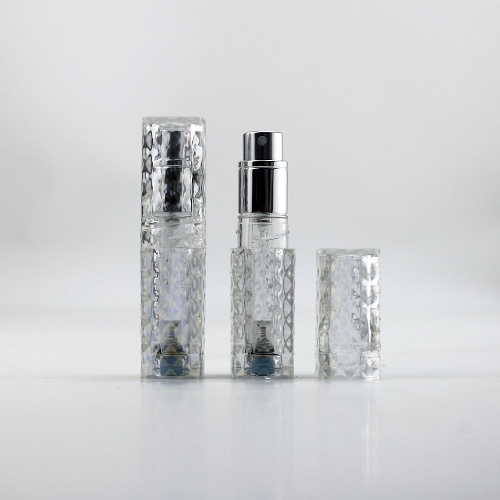 Transparent Round PCTA Bottom-filled Perfume Atomizer