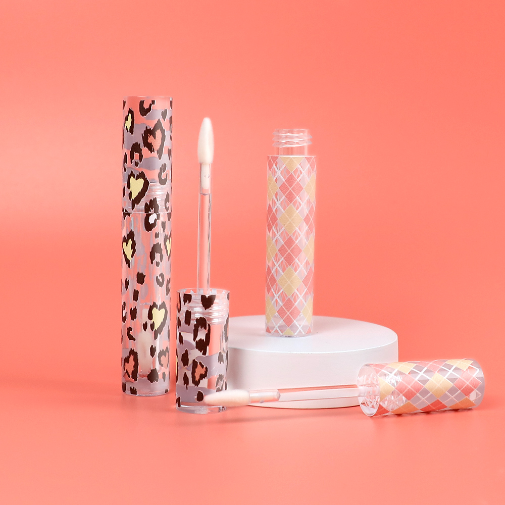 Leopard Print Refillable Lip Gloss Bottles for Lipstick 