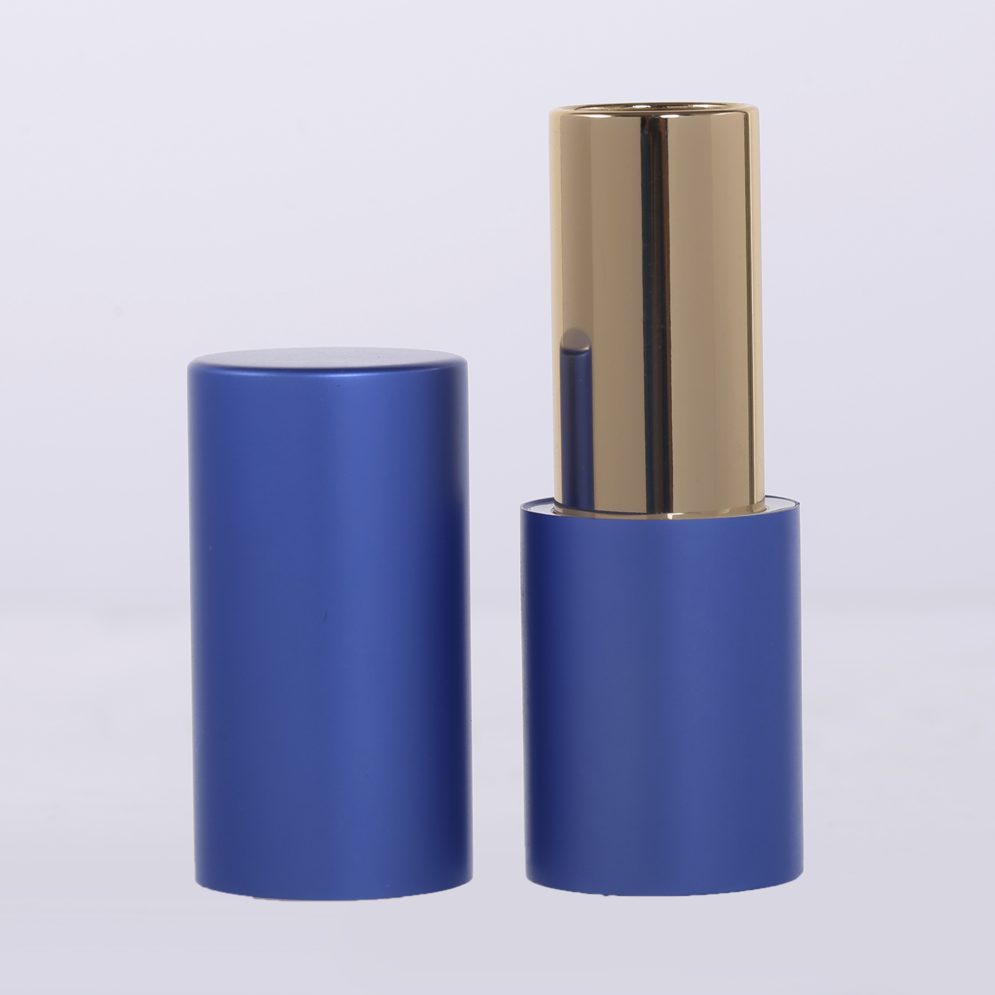 Black Round Magnetic Aluminum Lipstick Container