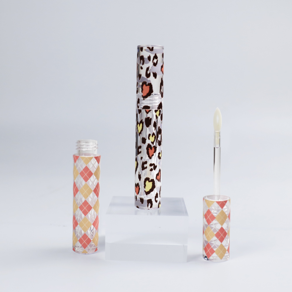Leopard Print Refillable Lip Gloss Bottles for Lipstick 