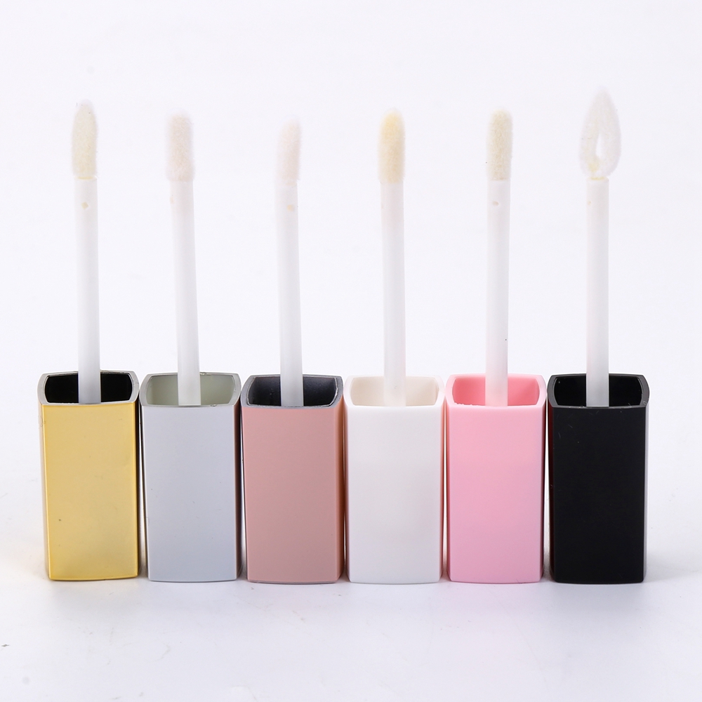 Square clear lip gloss tube