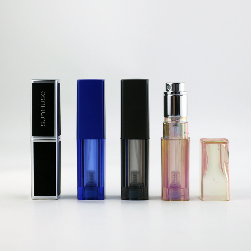 Square 5ml PCTA Bottom-filled Perfume Atomizer