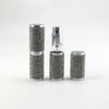 Leather Diamond Round PCTA Bottom-filled Perfume Atomizer