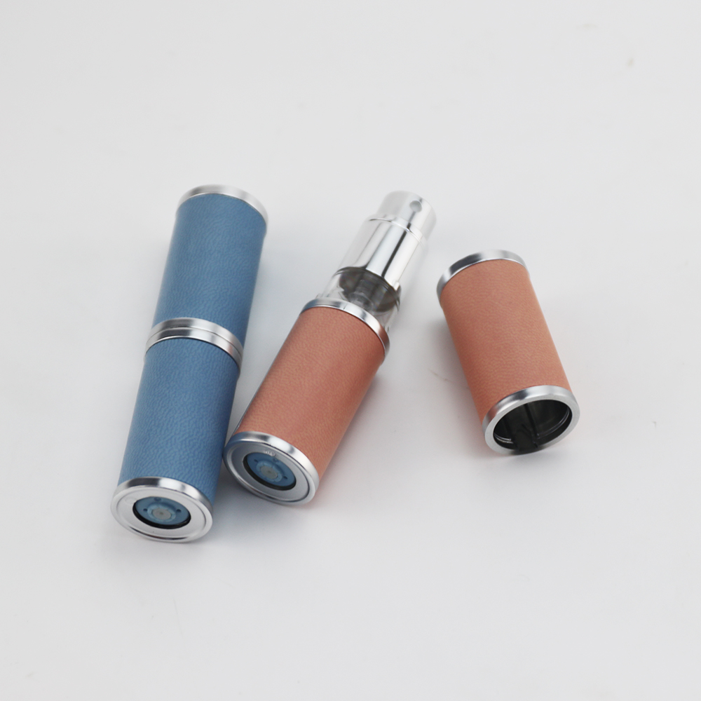 Custom Bottom-fill Perfume Atomizer Spray Bottle with Leather