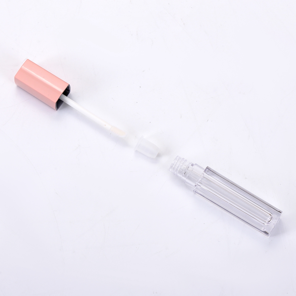 Square clear lip gloss tube