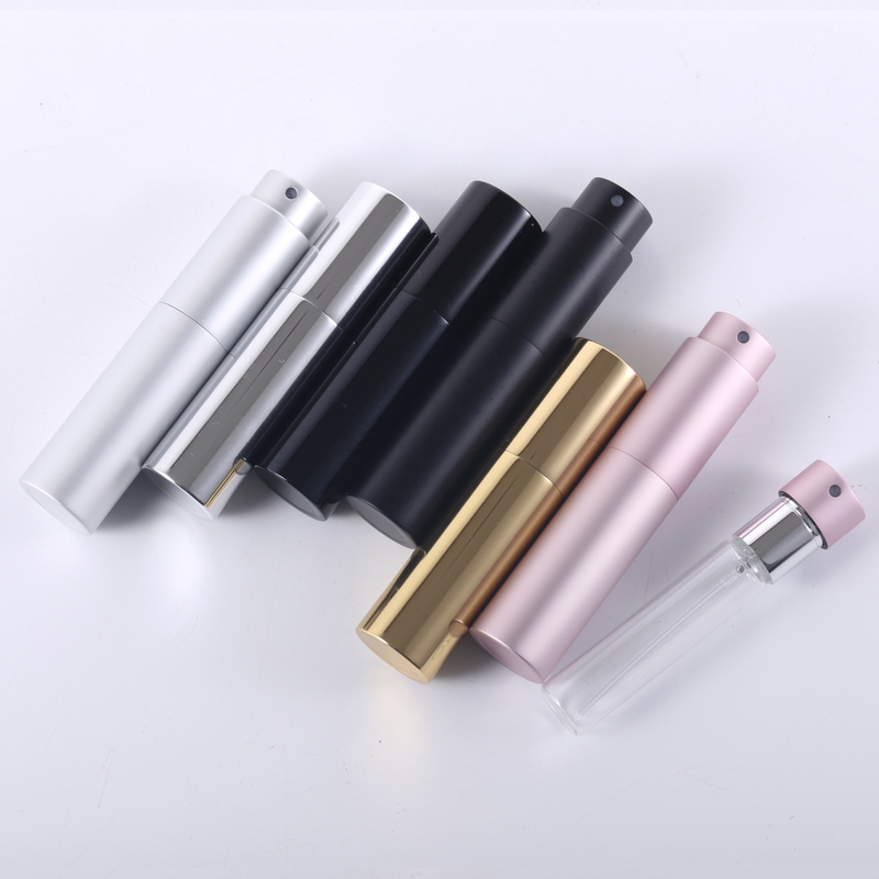 10ml Twist Up Aluminum Refillable Perfume Atomizer Spray Bottle With Glass Inner Bottle Supplier