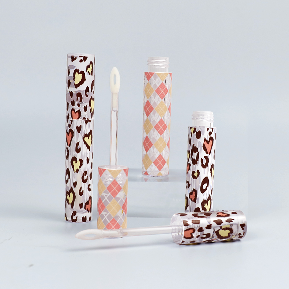 Leopard Print Refillable Lip Gloss Bottles for Lipstick 