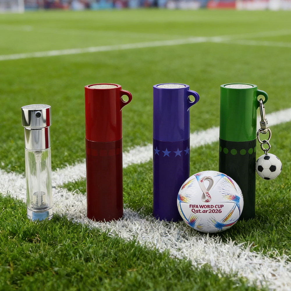 Football World Cup IP Twist Up 5ml Empty Refillable Perfume Spray Bottle for Travel