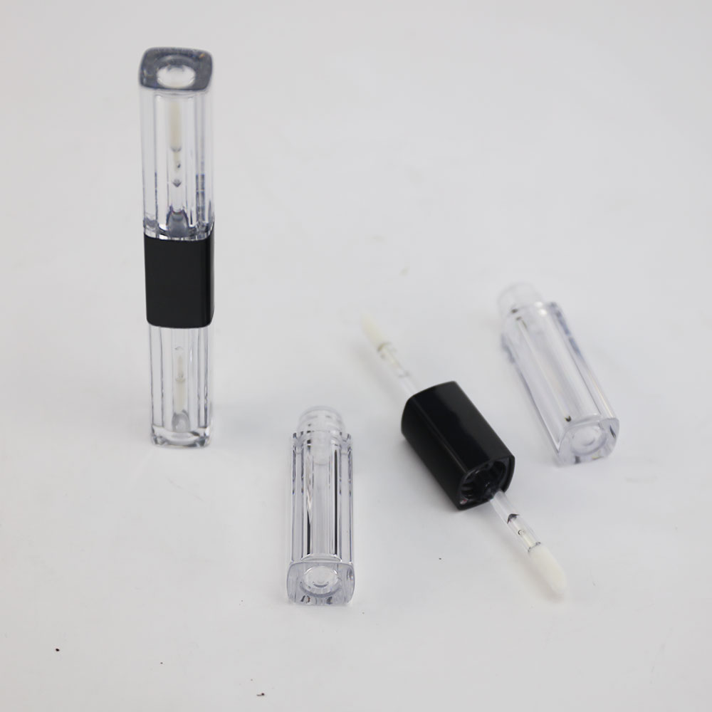 Doubel Sides Empty Transparent Lipgloss Tubes Container